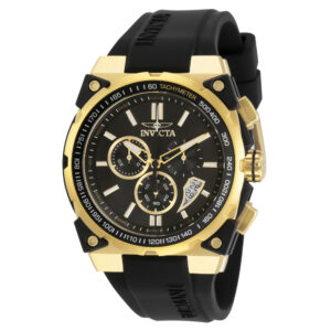 ectq92372_vni_0 jpg - Relógio Masculino S1 Rally, Invicta 27329, Preto e Dourado -<p>Este impressionante relógio Invicta S1 Rally apresenta um movimento Quartz preciso, bem como uma caixa dourada. Seu mostrador de metal preto é envolto por um cristal Flame Fusion a</p>