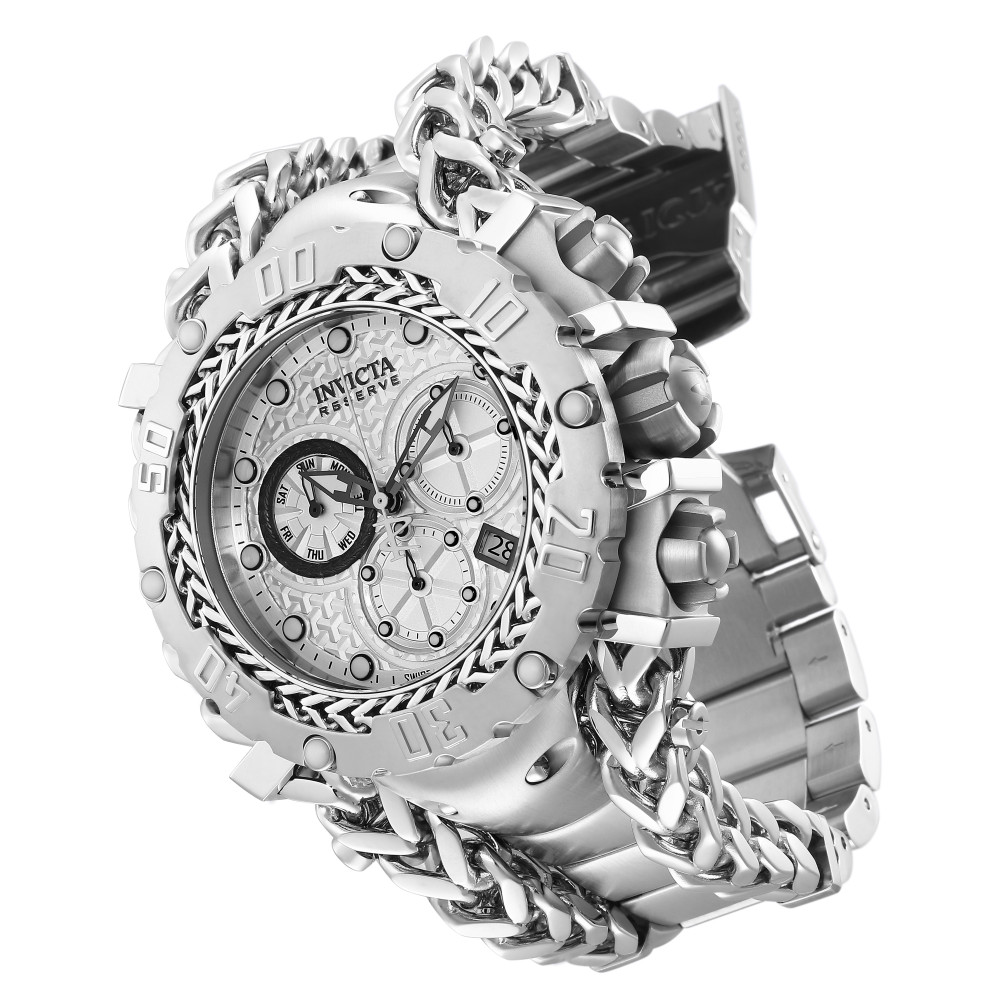 ectq92443_vni_1 jpg - Relógio Masculino Analógico de Quartzo 55.25mm, Invicta Gladiator 34429, Prata -Este incrível relógio Invicta da coleção Gladiator oferece um movimento de quartzo e uma sofisticada caixa de aço. O mostrador exibe um mostrador de metal prateado protegido por no