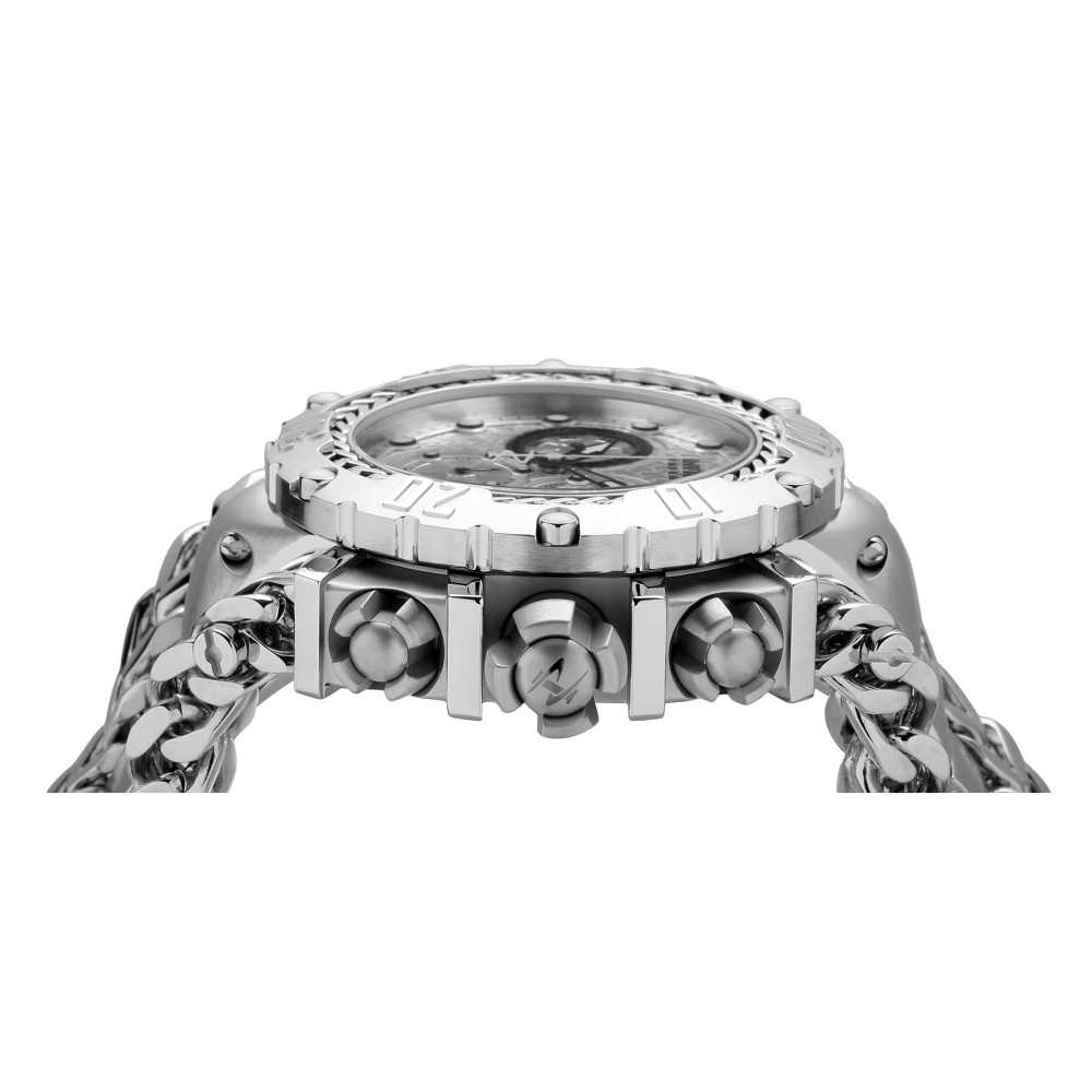 ectq92443_vni_2 jpg - Relógio Masculino Analógico de Quartzo 55.25mm, Invicta Gladiator 34429, Prata -Este incrível relógio Invicta da coleção Gladiator oferece um movimento de quartzo e uma sofisticada caixa de aço. O mostrador exibe um mostrador de metal prateado protegido por no