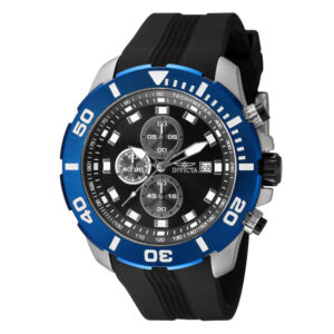 ectq99563_vni_0 jpg - Relgio masculino profissional 52 mm. Preto 36599, Invicta -<p>Este lindo relgio Invicta Pro contm um movimento preciso alm de uma caixa prateada. Seu mostrador exibe um mostrador de metal preto protegido por um cristal Flame Fusion altamente&</p>