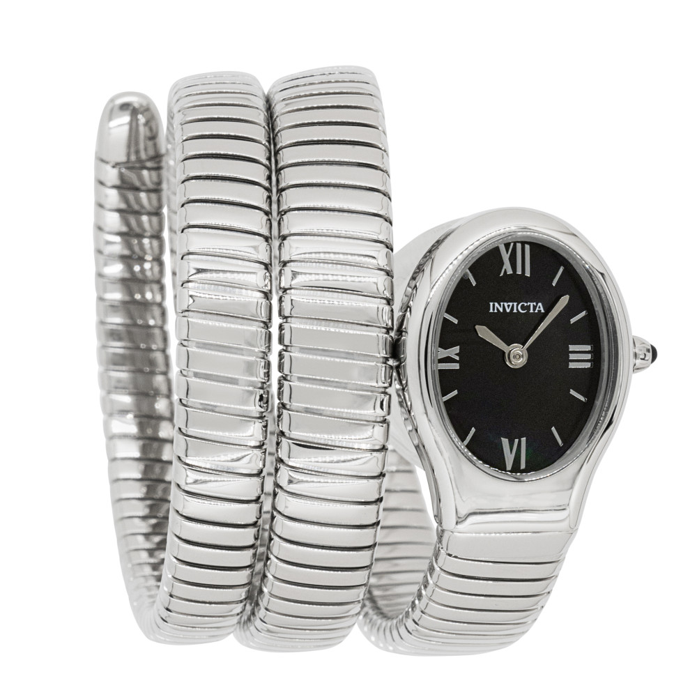 ectq00544_vni_0 jpg - Relógio Feminino Mayamar com Mostrador em Madrepérola, Invicta 44500, Prata -Este atraente relógio Invicta da coleção Mayamar é movido por um movimento Quartz preciso, com caixa de aço. Seu mostrador é decorado por um mostrador preto em madrepérola e proteg