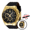 ectq020021_mt_vni_0 jpg - Relógio Masculino TechnoMarine Cruise Steel com Pulseira Intercambiável, Invicta TM120020, Preto, Marrom e Dourado -Este impressionante relógio TechnoMarine Steel apresenta um movimento de quartzo preciso, bem como uma caixa de ouro. Seu mostrador de metal é envolto por um Cristal Mineral altame