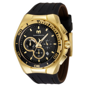 ectq020021_mt_vni_1 jpg - Relógio Masculino TechnoMarine Cruise Steel com Pulseira Intercambiável, Invicta TM120020, Preto, Marrom e Dourado -<p width=