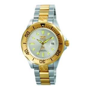 ectq0503_vni_0 jpg - Relógio Masculino Automático Pro Diver, Invicta 3050, Prata e Dourado -<p>Este impressionante relógio Invicta Pro Diver apresenta um movimento automático preciso, bem como uma caixa de aço dourada. Seu mostrador de metal prateado é envolto por um Cristal</p>