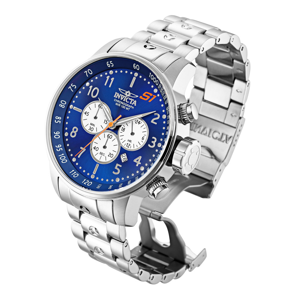 ectq08032_vni_1 jpg - Relgio masculino Invicta S1 Rally em ao inoxidvel de 48 mm modelo 23080. -Este relgio Invicta da coleo S1 Rally um modelo atraente e preciso, com caixa de ao e mostrador decorado por um mostrador de metal. O cristal mineral resistente protege o mostrador