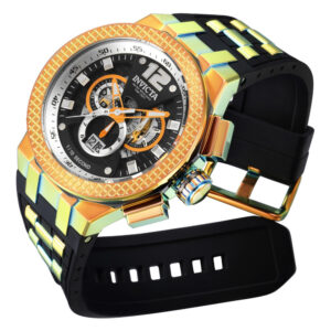 ectq18244_vni_1 jpg - Relógio Masculino Speedway, Invicta 44281, Preto e Dourado -<p>Este incrível relógio Invicta da coleção Speedway oferece um movimento Quartz exato, com uma incrível caixa preta e âmbar ardente. O mostrador exibe um mostrador de metal preto pro</p>
