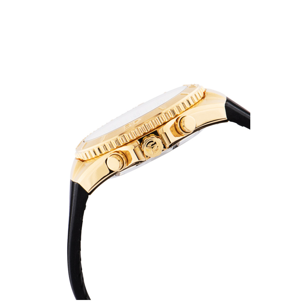 ectq270022_mt_vni_1 jpg - Relógio Feminino TechnoMarine Manta Sea com Mostrador em Madrepérola, Invicta TM220072, Preto -Este lindo relógio TechnoMarine Manta contém um movimento Quartz, sustentado por uma impressionante caixa dourada. Seu mostrador exibe um mostrador em madrepérola dourada protegido