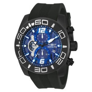 ectq31822_vni_0 jpg - Relógio Masculino Pro Diver, Invicta 22813, Preto e Azul -<p>Este incrível relógio Invicta da coleção Pro Diver oferece um movimento de quartzo exato, com uma incrível caixa preta. O mostrador exibe um mostrador de metal azul protegido por n</p>