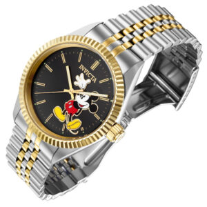 ectq37834_vni_1 jpg - Relógio Unissex Disney do Mickey Mouse, Invicta 43873, Prata e Dourado Edição Limitada -<p>Este atraente relógio Invicta da coleção Disney Limited Edition é movido por um movimento Quartz preciso, com caixa de aço dourada. Seu mostrador é decorado por um mostrador de met</p>