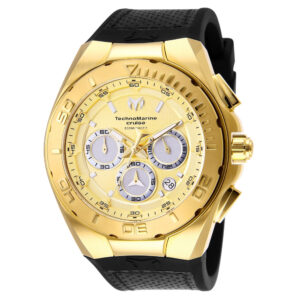 ectq400711_mt_vni_0 jpg - Relógio Masculino TechnoMarine Cruise Steel, Invicta TM117004, Preto e Dourado -<p>Este relógio TechnoMarine da coleção Cruise possui um movimento Quartz e possui uma caixa dourada resistente. Em sua face você pode encontrar um mostrador de metal dourado e pratea</p>