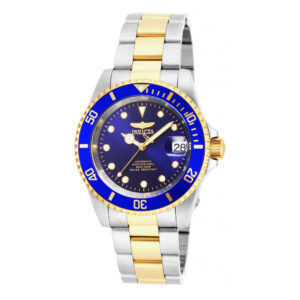 ectq54071_vni_0 jpg - Relógio Masculino Automático Pro Diver, Invicta 17045, Prata, Dourado e Azul -<p>Este incrível relógio Invicta da coleção Pro Diver oferece um movimento automático exato, com uma incrível caixa de aço em ouro. O mostrador exibe um mostrador de metal preto prote</p>