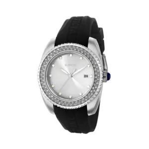 ectq61473_vni_0 jpg - Relgio Invicta Feminino Anjo, 38mm, Preto Modelo 37416. -<p>Este o relgio Invicta Angel, com movimento preciso e caixa de ao. O mostrador de metal prateado e possui um Cristal Mineral de alta resistncia. A pulseira de silicone preta e o rel</p>