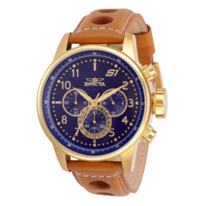 ectq71903_vni_0 jpg - Relgio masculino S1 Rally 46 mm. Castanho Claro 30917, Invicta -<p>Este atraente relgio Invicta da coleo S1 Rally movido por um movimento preciso, com caixa dourada. Seu mostrador decorado por um mostrador de metal azul e protegido por um resisten</p>