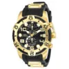 ectq81242_gz_vni_0 jpg - Relógio Masculino Bolt, Invicta ZG24218, Preto e Dourado -Este incrível relógio Invicta da coleção Bolt oferece um movimento Quartz exato, com uma incrível caixa dourada. O mostrador exibe um mostrador de metal preto protegido pelo nosso&