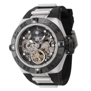 ectq90934_vni_0 jpg - Relógio masculino Invicta Subaqua Noma IV automático , aço, preto 43909 -<p>Este impressionante relógio Invicta Subaqua apresenta um movimento automático preciso, bem como uma caixa preta de aço. Seu mostrador de metal esqueletizado é envolto por um Crista</p>