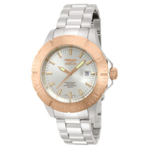 ectq94041_vni_0 jpg - Relgio masculino profissional 44 mm. Ao 14049, Invicta -<p>Este incrvel relgio Invicta da coleo Pro oferece um movimento exato, com uma incrvel caixa de ao em ouro rosa. O mostrador exibe um mostrador de metal prateado protegido por nosso&</p>