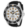ectq00633_vni_0 jpg - Relógio Masculino Automático Pro Diver, Invicta 33600, Preto e Prata -Este impressionante relógio Invicta Pro Diver apresenta um movimento automático preciso, bem como uma caixa de aço. Seu mostrador de metal branco é envolto por um cristal mineral a