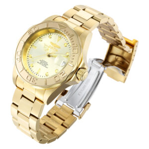 ectq0109_vni_1 jpg - Relógio Masculino Automático Pro Diver, Invicta 9010, Dourado -<p>Este incrível relógio Invicta da coleção Pro Diver oferece um movimento automático exato, com uma incrível caixa dourada. O mostrador exibe um mostrador de metal champanhe protegid</p>