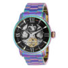 ectq09904_vni_0 jpg - Relgio masculino Objet D Art Automtico 47 mm. Iridescente 40990, Invicta -Este lindo relgio Invicta Objet D Art contm um movimento Automtico preciso alm de uma caixa iridescente. Seu mostrador exibe um mostrador de metal preto protegido por um cristal Fl