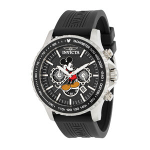 ectq14093_vni_0 jpg - Relógio Masculino Disney do Mickey Mouse, Invicta 39041, Preto Edição Limitada -<p>Este incrível relógio Invicta da coleção Disney Limited Edition oferece um movimento Quartz exato, com uma incrível caixa prateada. O mostrador exibe um mostrador de metal preto pr</p>