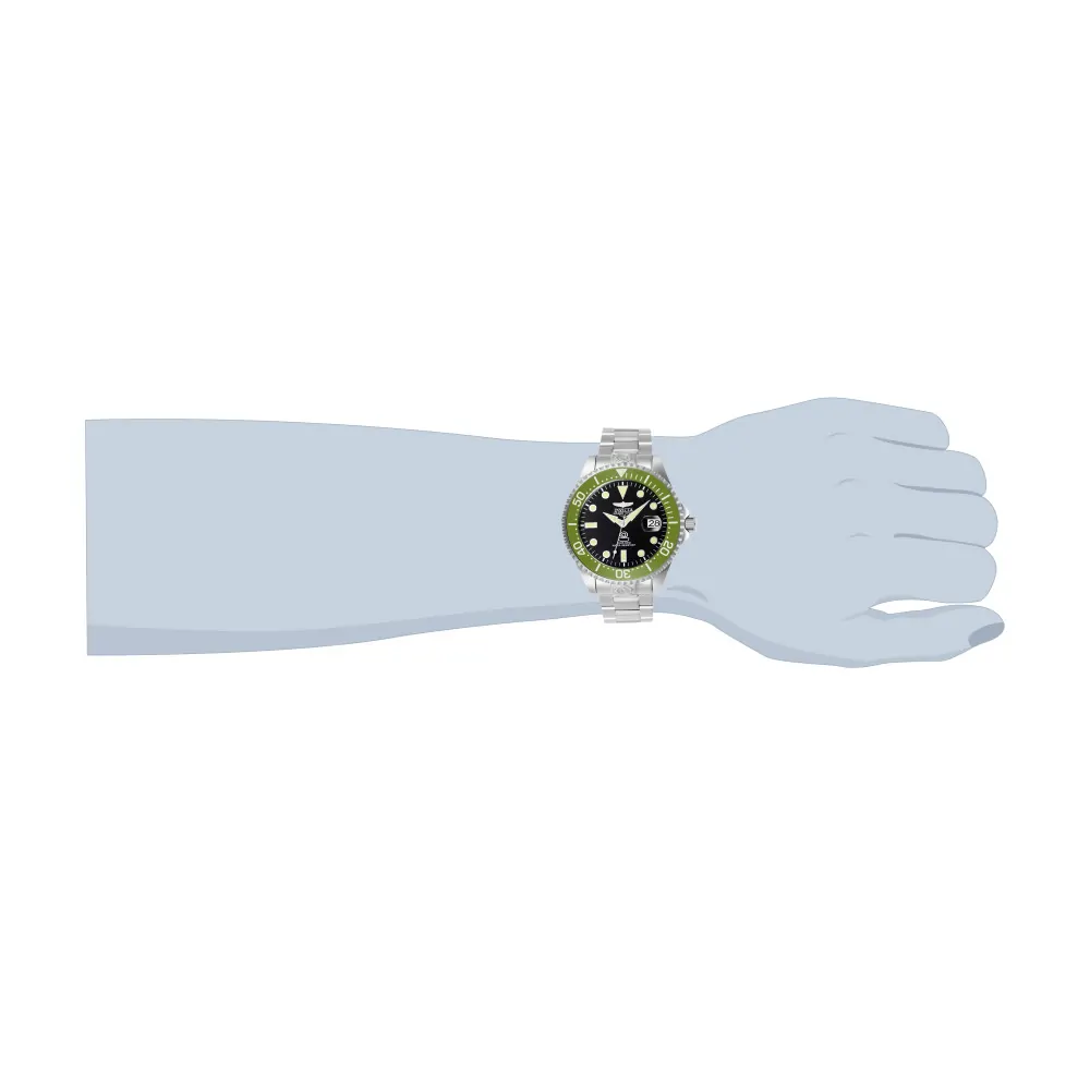 ectq21672_vni_3 jpg - Relógio Masculino Automático Invicta Grand Diver, Aço 27612 -Este atraente relógio Invicta da coleção Grand Diver é alimentado por um movimento automático preciso, com uma caixa de aço. Seu rosto é decorado com um mostrador preto de metal e&