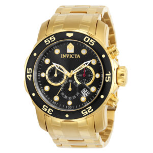 ectq22912_vni_0 jpg - Relógio Masculino de Quartzo Pro Diver SCUBA, Invicta 21922, Dourado e Preto -<p>Este lindo relógio Invicta Pro Diver contém um movimento de quartzo preciso, além de uma caixa de ouro. Seu mostrador exibe um mostrador de metal preto protegido por um Cristal Fla</p>