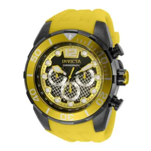 ectq25553_vni_0 jpg - Relgio Masculino Invicta Pro Chronograph 50mm Amarelo 35552 estilo e preciso em um s acessrio. -<p>Este relgio Invicta Pro um modelo impressionante com movimento preciso e caixa de metal. O mostrador de metal protegido por um cristal de fuso de chama altamente resistente. A puls</p>