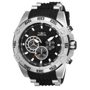 ectq50552_vni_1 jpg - Relógio Masculino de Quartzo Speedway, Invicta 25505, Preto e Prata -<p>Este atraente relógio Invicta da coleção Speedway é alimentado por um movimento de quartzo preciso, com uma caixa de aço. Seu mostrador é decorado por um mostrador de metal preto e</p>
