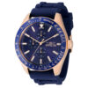 ectq60483_vni_0 jpg - Relgio Masculino Aviador 45mm. Azul 38406, Invicta -Este lindo relgio Invicta Aviator contm um movimento preciso alm de uma caixa em ouro rosa. Seu mostrador exibe um mostrador de metal azul protegido por um cristal Flame Fusion alt