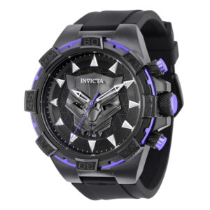 ectq60663_vni_0 jpg - Relgio masculino Marvel Pantera Negra 50,5 mm. Preto 36606, Invicta -<p>Este atraente relgio Invicta da coleo Marvel movido por um movimento preciso, com caixa preta. Seu mostrador decorado por um mostrador fosco e protegido por um resistente Flame Fus</p>