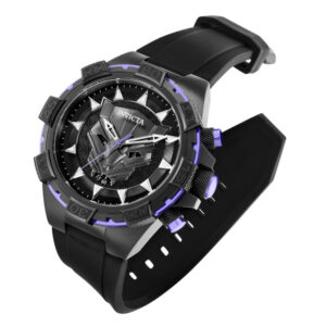 ectq60663_vni_1 jpg - Relgio masculino Marvel Pantera Negra 50,5 mm. Preto 36606, Invicta -<p>Este atraente relgio Invicta da coleo Marvel movido por um movimento preciso, com caixa preta. Seu mostrador decorado por um mostrador fosco e protegido por um resistente Flame Fus</p>