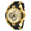 ectq62552_vni_0 jpg - Relgio Bolt Masculino 52mm. Ouro. Preto 25526, Invicta -Este lindo relgio Invicta Bolt contm um movimento preciso alm de uma caixa dourada. Seu mostrador exibe um mostrador de metal dourado protegido por um cristal Flame Fusion altament
