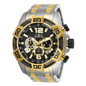 ectq65852_vni_0 jpg - Relgio masculino Pro SCUBA 50 mm. Ao. Ouro 25856, Invicta -<p>Este atraente relgio Invicta da coleo Pro movido por um movimento preciso, com caixa de ao. Seu mostrador decorado por um mostrador preto em fibra de carbono e protegido por um res</p>