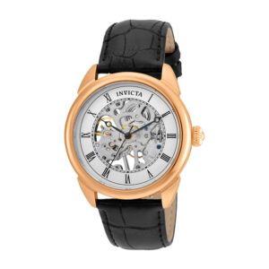 ectq73532_vni_0 jpg - Relógio Masculino Specialty Mechanical, Invicta 23537, Preto -<p>Este lindo relógio Invicta Specialty contém um movimento mecânico preciso, além de uma caixa rosa. Seu mostrador exibe um mostrador de metal prateado protegido por um Cristal Flame</p>