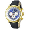 ectq75031_vni_0 jpg - Relógio Masculino de Quartzo Vintage, Invicta 13057, Azul -Este incrível relógio Invicta da coleção Vintage oferece um movimento de quartzo exato, com uma caixa de ouro incrível. O mostrador exibe um mostrador de metal azul protegido por n