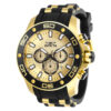 ectq88062_vni_0 jpg - Relgio Pro SCUBA Masculino 50mm. Ouro. Preto 26088, Invicta -Este atraente relgio Invicta da coleo Pro alimentado por um movimento preciso, com uma caixa dourada. Seu mostrador decorado por um mostrador de metal dourado e protegido por um re