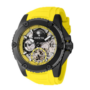 ectq96724_vni_0 jpg - Relógio Masculino com Pulseira de Silicone Automático Invicta Akula, Amarelo 42769 -<p>Este lindo relógio Invicta Akula contém um movimento automático preciso, além de uma caixa preta. Seu rosto exibe um mostrador de metal protegido por um cristal de fusão de chama a</p>