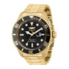 ectq97063_vni_0 jpg - Relgio masculino profissional 54 mm. Ouro 36079, Invicta -Este incrvel relgio Invicta da coleo Pro oferece um movimento exato, com uma incrvel caixa dourada. O mostrador exibe um mostrador de metal preto protegido pelo nosso exclusivo Fla