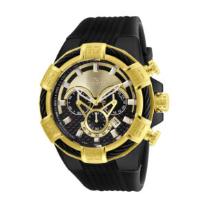 ectq99642_vni_0 jpg - Relógio Masculino Analógico de Quartzo 52mm, Invicta Bolt 24699, Preto -<p>Este lindo relógio Invicta Bolt contém um movimento de quartzo, sustentado por uma impressionante caixa preta. Seu mostrador exibe um mostrador preto, metal dourado e fibra de carb</p>