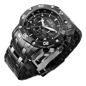 ectq42773_vni_1 jpg - Relógio Masculino Pro Diver, Invicta 37724, Preto -<p>Este atraente relógio Invicta da coleção Pro Diver é alimentado por um movimento de quartzo preciso, com uma caixa preta. Seu mostrador é decorado por um mostrador preto, de metal&</p>