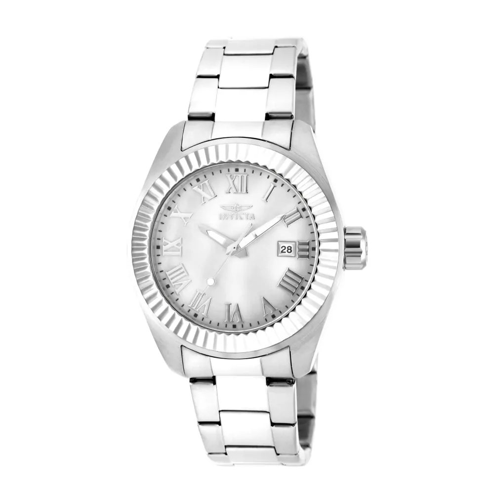 ectq51302_vni_0 jpg - Relógio Feminino de Quartzo Angel, Invicta 20315, Prata -Este incrível relógio Invicta da coleção Angel oferece um movimento de quartzo exato, com uma incrível caixa de aço. O mostrador exibe um mostrador branco ostra protegido por nosso