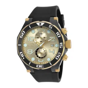 ectq51871_vni_0 jpg - Relógio Masculino Pro Diver, Invicta 17815, Preto -<p>Este impressionante relógio Invicta Pro Diver apresenta um movimento de quartzo preciso, bem como uma caixa preta e dourada. Seu mostrador de metal dourado é envolto por um Cristal</p>