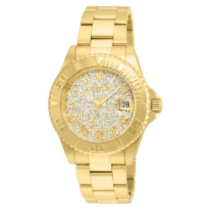 ectq70722_vni_0 jpg - Relgio feminino Angel Swiss Ronda 515 calibre 40 mm. Ouro 22707, Invicta -<p>Este impressionante relgio Invicta Angel apresenta um movimento preciso, bem como uma caixa dourada. Seu mostrador de metal dourado envolto por um cristal mineral altamente proteto</p>