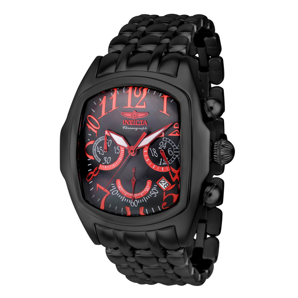 ectq75134_vni_0 jpg - Relógio Masculino Invicta Lupah com Mostrador Madrepérola 44, Preto 43157 -Este lindo relógio Invicta Lupah contém um movimento de quartzo preciso, além de uma caixa preta. Seu mostrador exibe um mostrador preto em madrepérola protegido por um altamente r