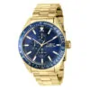 ectq76983_vni_0 jpg - Relgio Masculino Aviador 45mm Ouro Invicta 38967 estilo e sofisticao para o seu dia a dia. -Este relgio Invicta Aviator uma escolha impressionante para quem busca preciso e estilo. Com uma caixa dourada e um mostrador azul de metal, protegido por um cristal Flame Fusion a