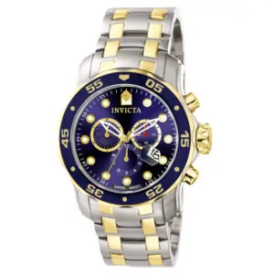 Relógio Masculino Invicta Pro SCUBA 48 mm Aço Inoxidável Dourado Modelo 0077