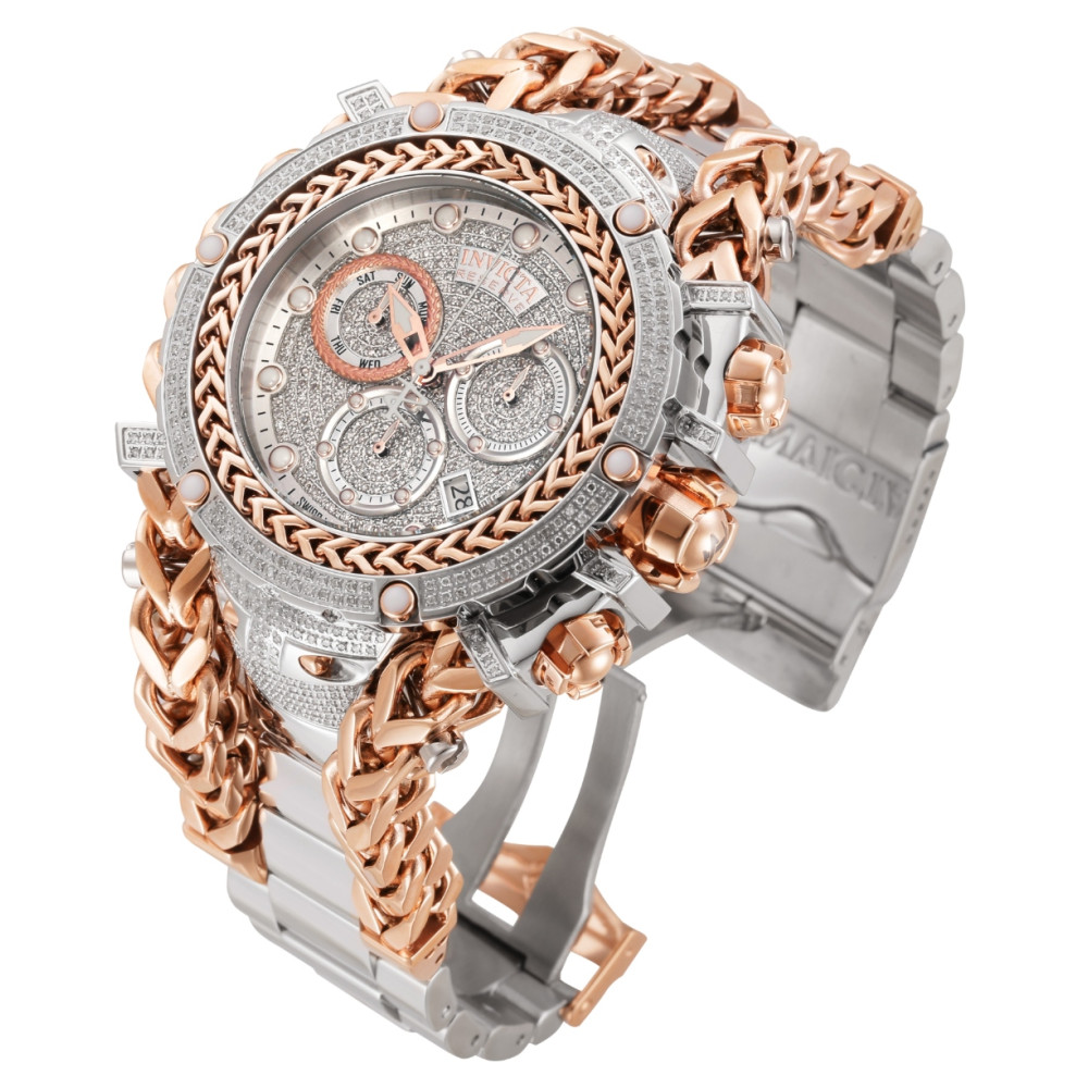Invicta Reserve Gladiator 2 Masculino 58,3 mm Aço Ouro Rosa 92 Quilates Diamante Swiss Ronda Z60