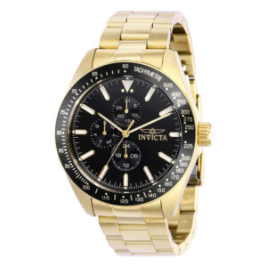 ectq86983_vni_0 jpg - Relógio Masculino com Pulseira em Aço Inoxidável, Invicta Aviator, Ouro 38968 -<p>Este belo relógio Invicta Aviator contém um movimento preciso de quartzo, além de uma caixa de ouro. Seu rosto exibe um mostrador preto de metal protegido por um cristal de fusão d</p>