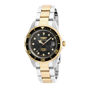 ectq94071_vni_0 jpg - Relógio Masculino Pro Diver, Invicta 17049, Prata, Dourado e Preto -<p>Este atraente relógio Invicta da coleção Pro Diver é alimentado por um movimento de quartzo preciso, com uma caixa de aço dourada. Seu mostrador é decorado por um mostrador de meta</p>