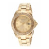 ectq94251_vni_0 jpg - Relógio Feminino Pro Diver 0,06 quilates com Diamante, Invicta 15249, Dourado -Este impressionante relógio Invicta Pro Diver apresenta um movimento de quartzo preciso, bem como 0,06 quilates de diamantes reais, tudo em uma caixa de ouro maciço. Seu mostrador&